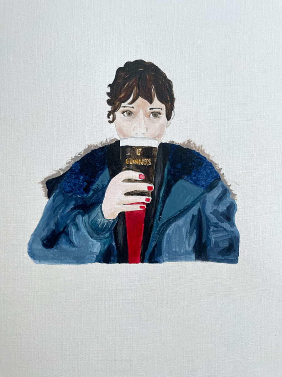 'Annie Guinness' Acrylic painting on paper