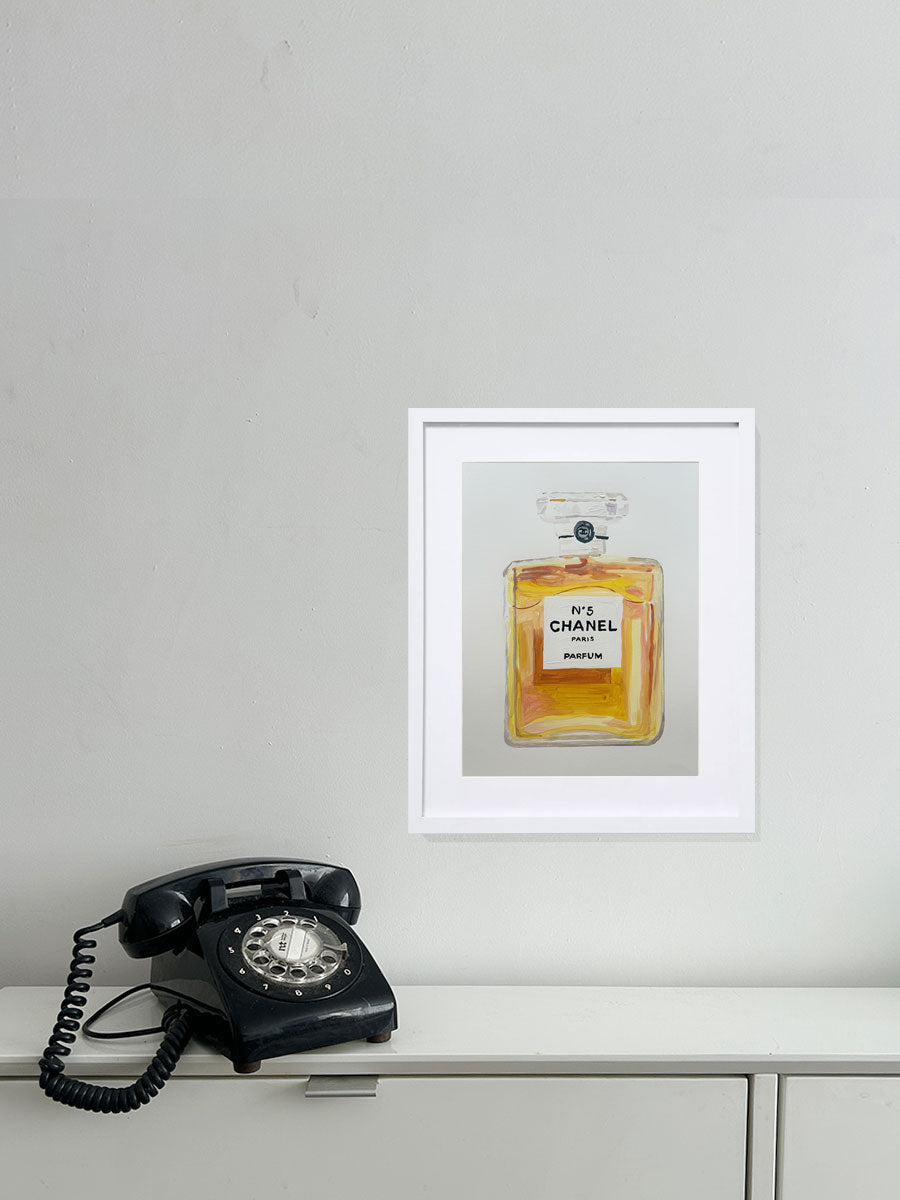 'Chanel No 5' Watercolour painting on paper