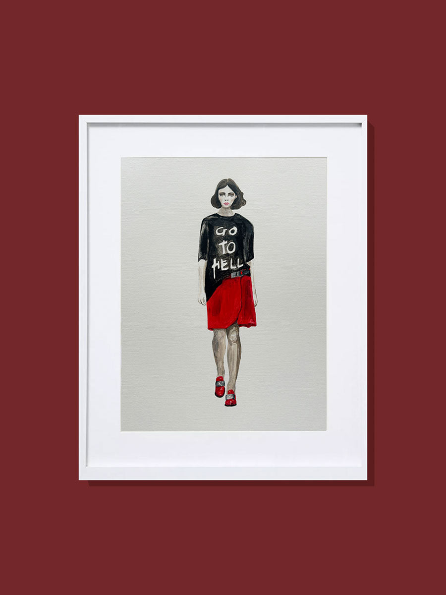 'Christopher Kane AW22' Oil painting on paper