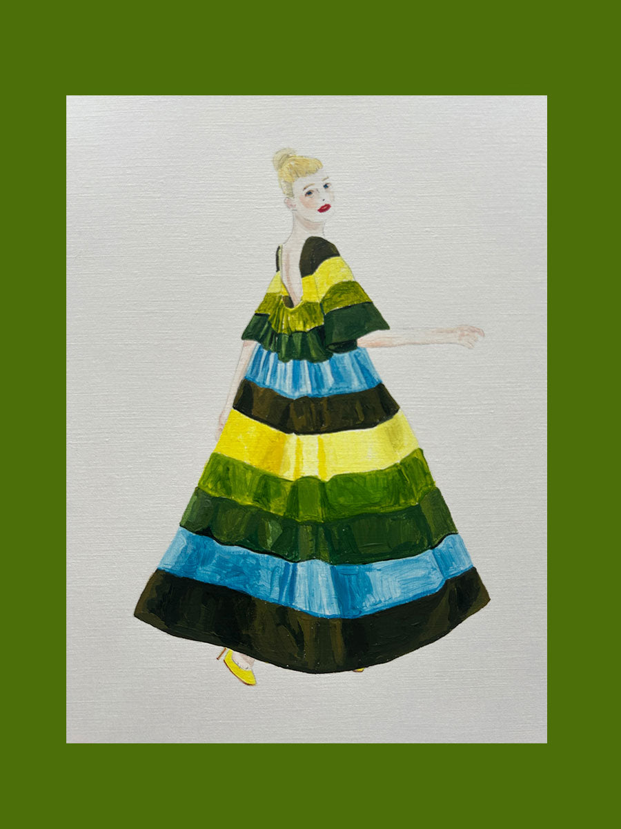 'Christopher John Rogers AW22' Oil painting on paper