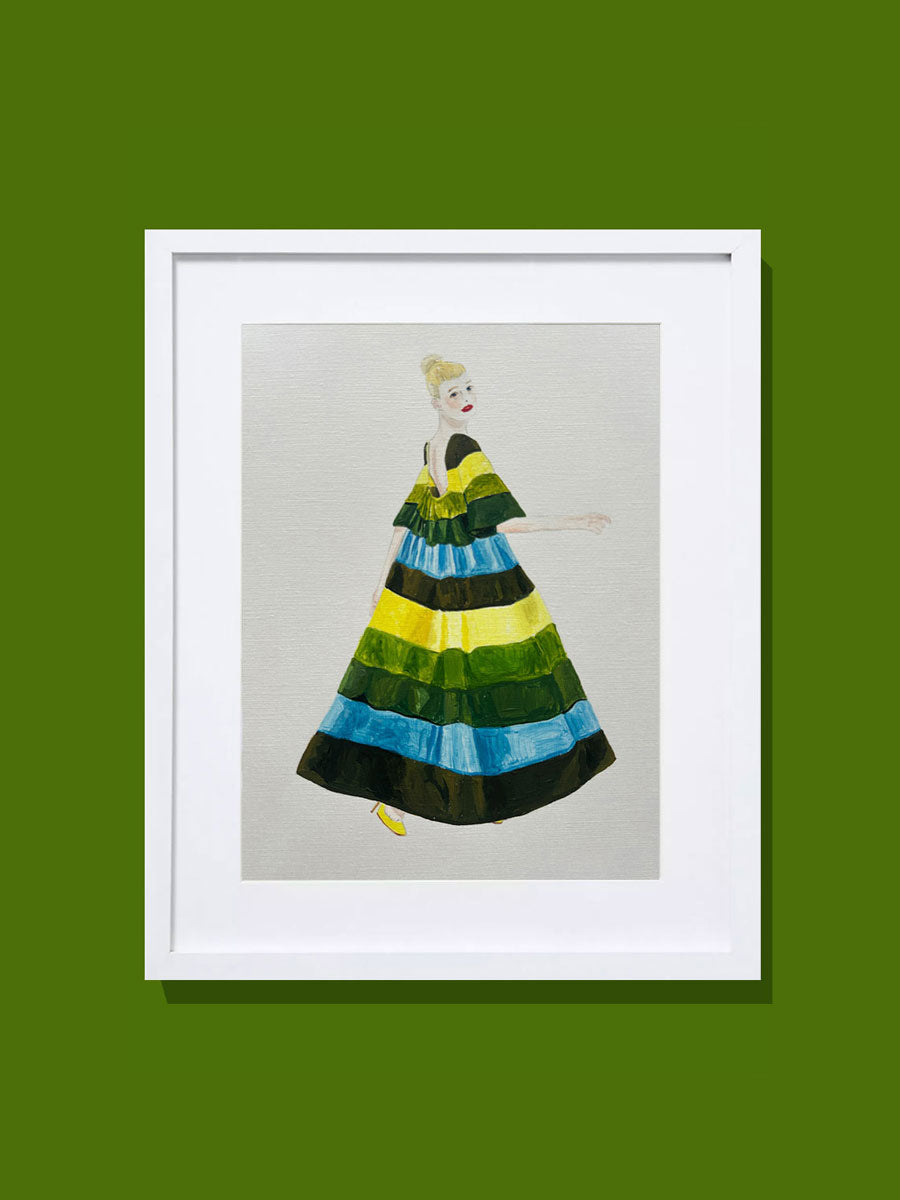 'Christopher John Rogers AW22' Oil painting on paper