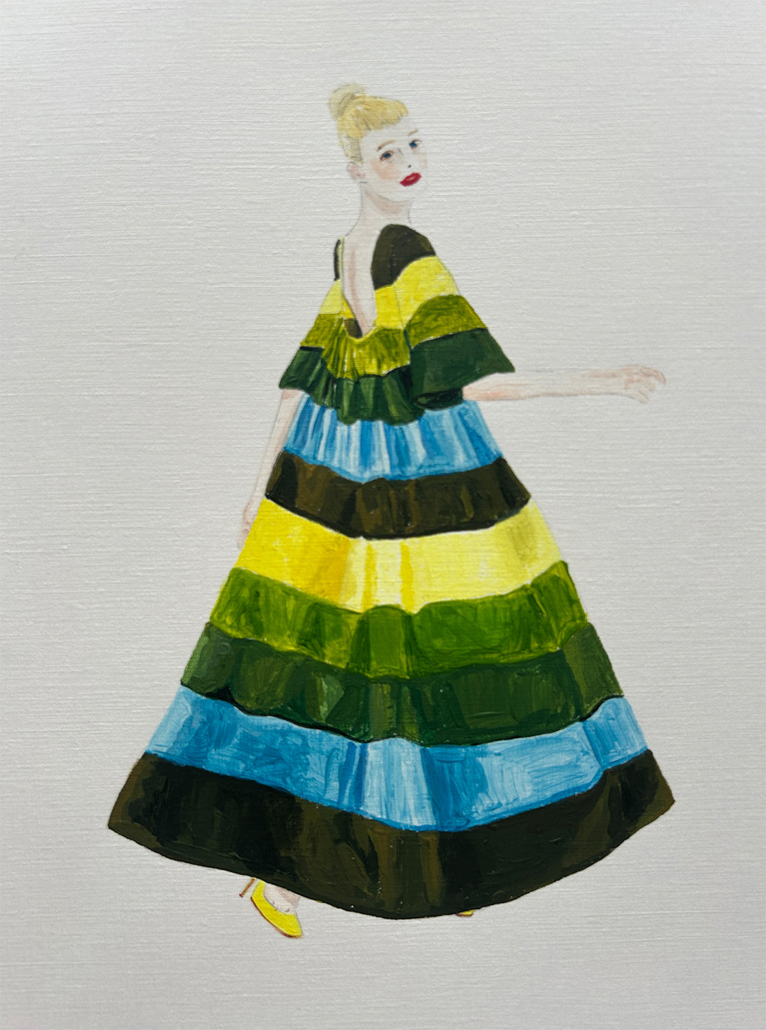 'Christopher John Rogers AW22' Oil painting on paper