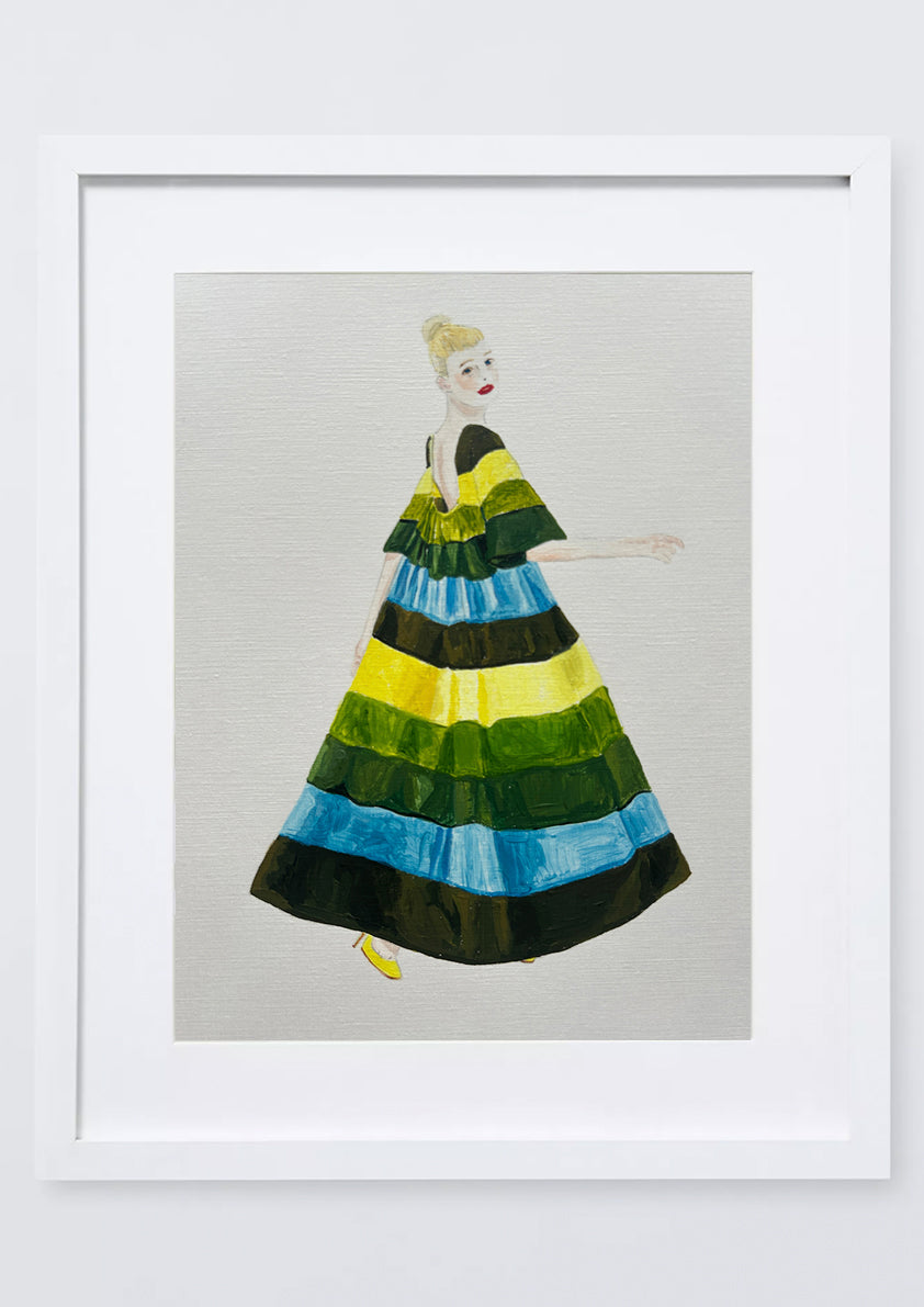 'Christopher John Rogers AW22' Oil painting on paper
