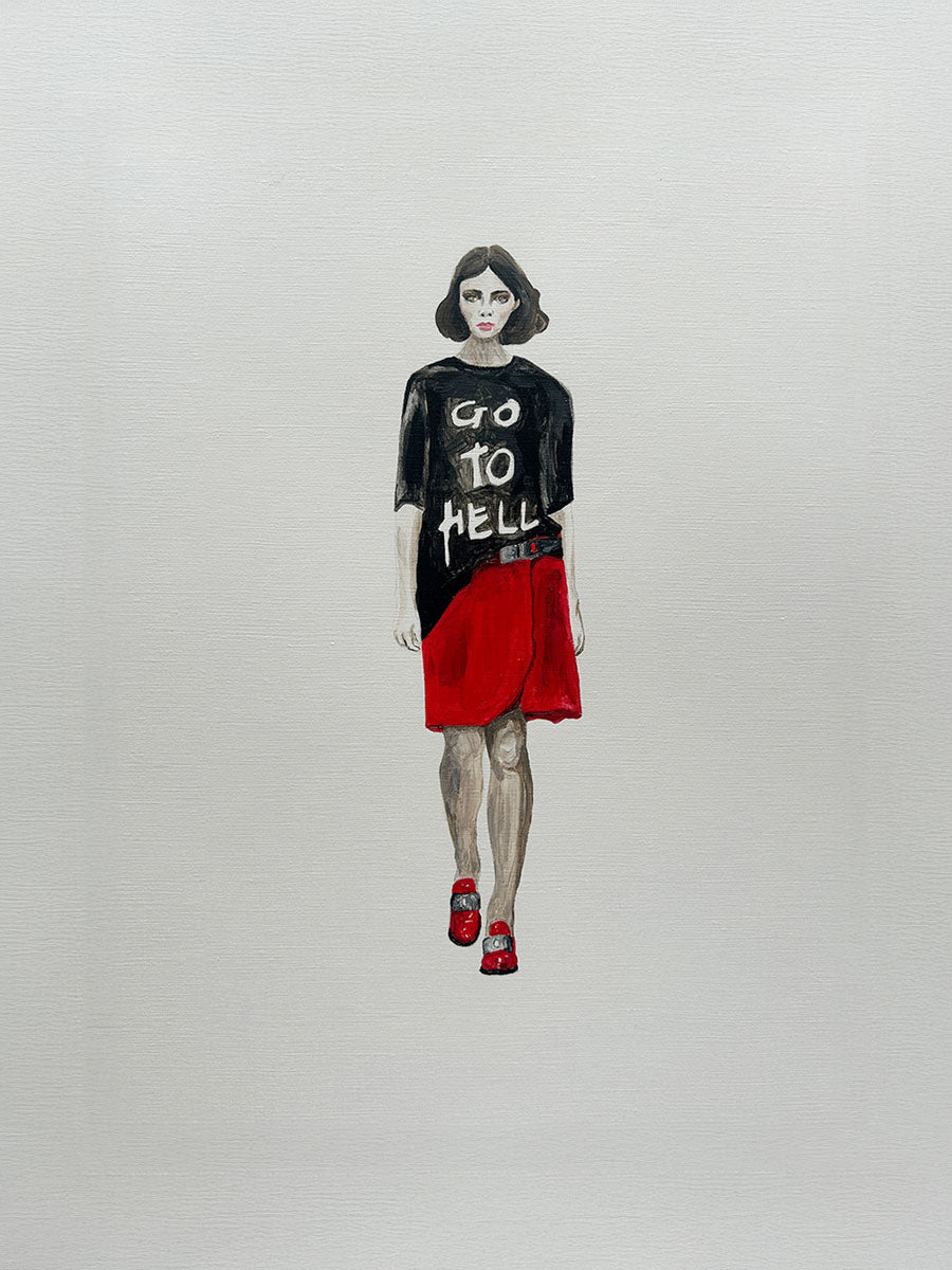 'Christopher Kane AW22' Oil painting on paper