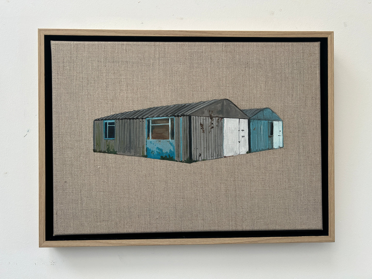 'Double Garage' Oil painting on Linen