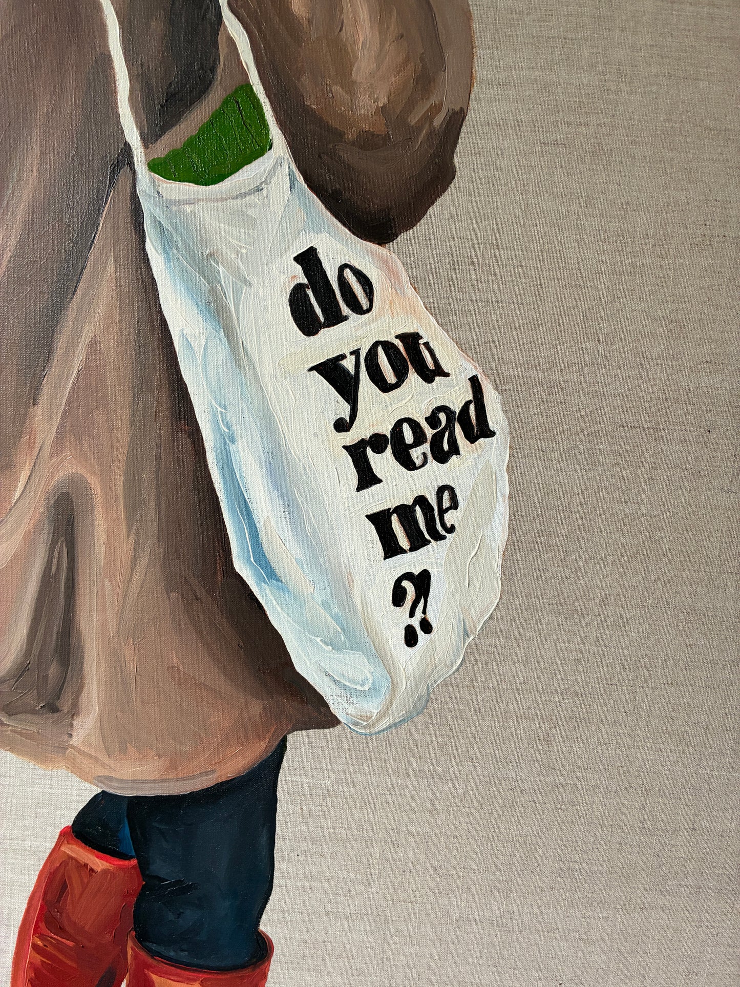 Do you read me? Oil Painting on Linen
