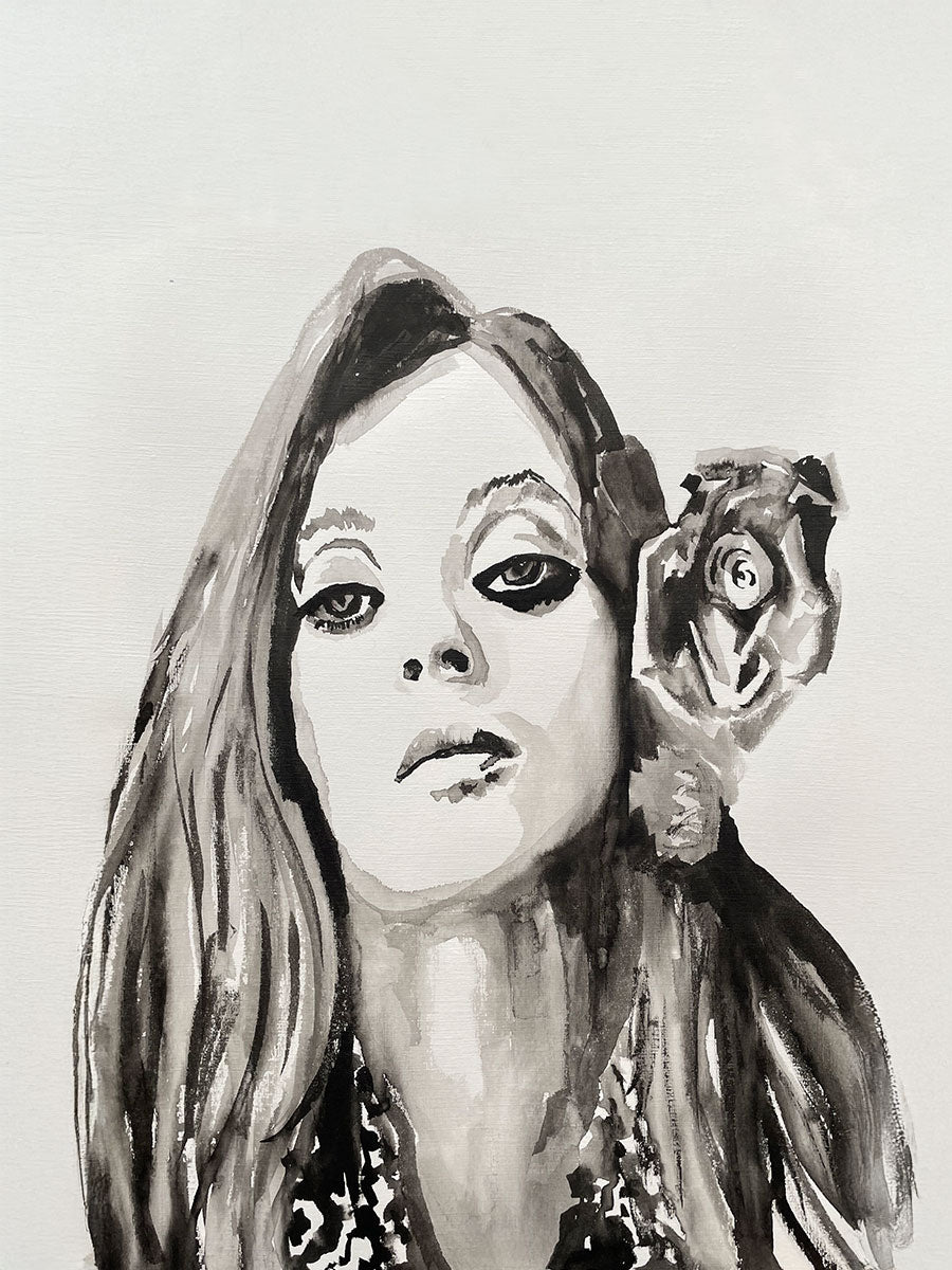 'Lacy' Ink painting on paper