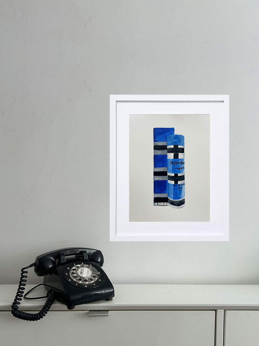'Yves Saint Laurent Rive Gauche' Watercolour painting on paper