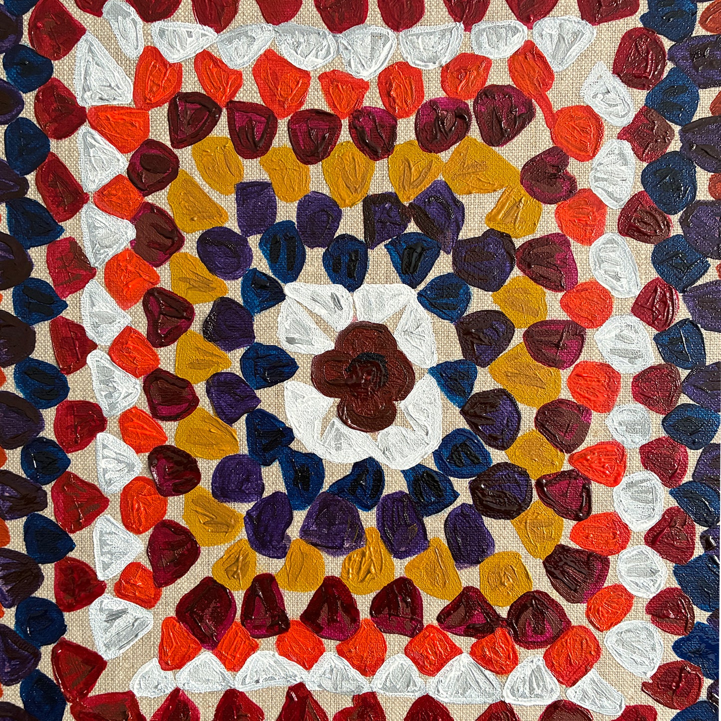 'Crochet blanket' Oil painting on linen