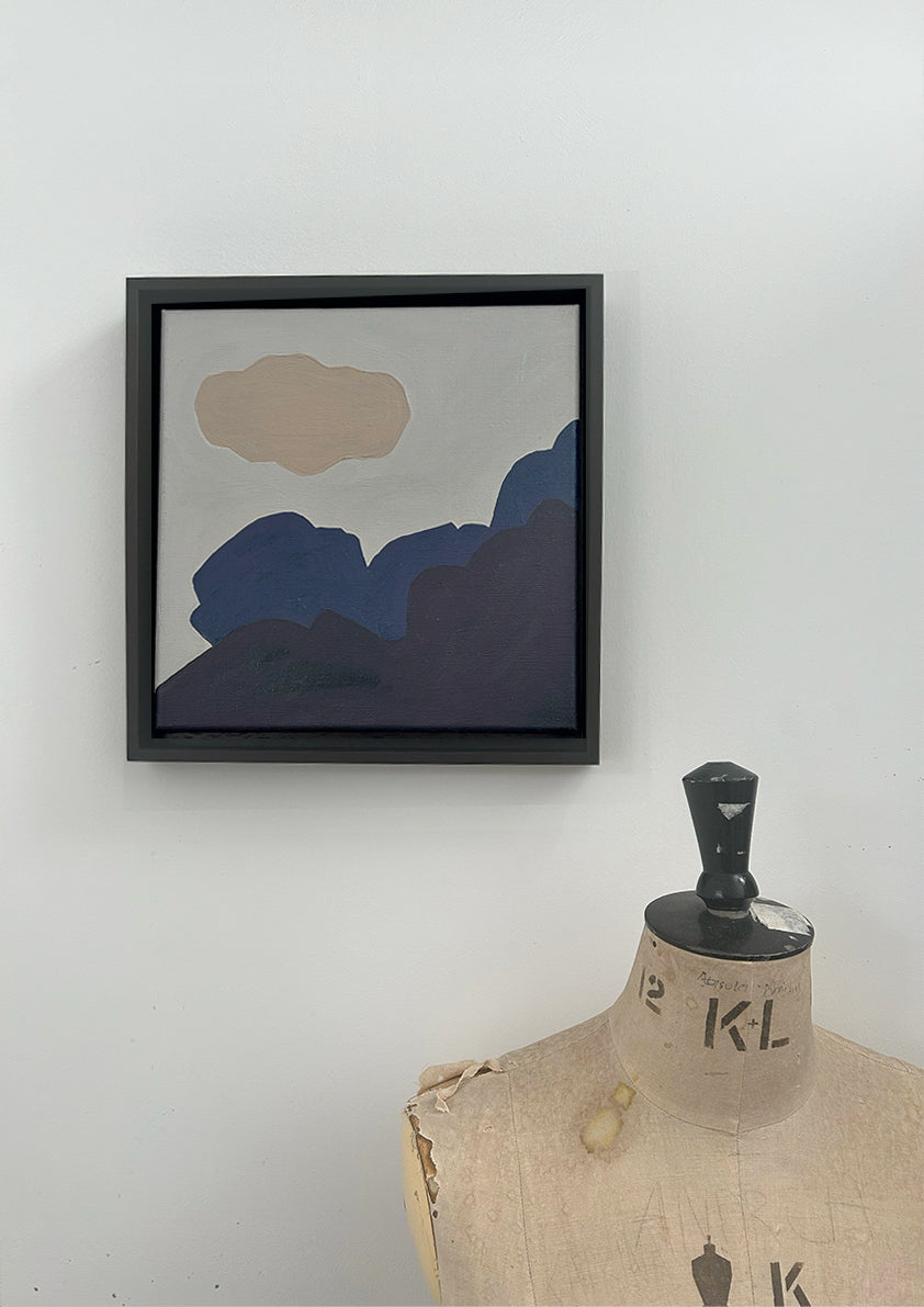 'Cloudy Cliffs' Oil and acrylic painting on linen