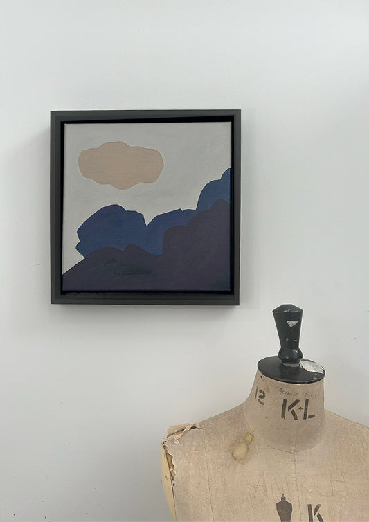 'Cloudy Cliffs' Oil and acrylic painting on linen