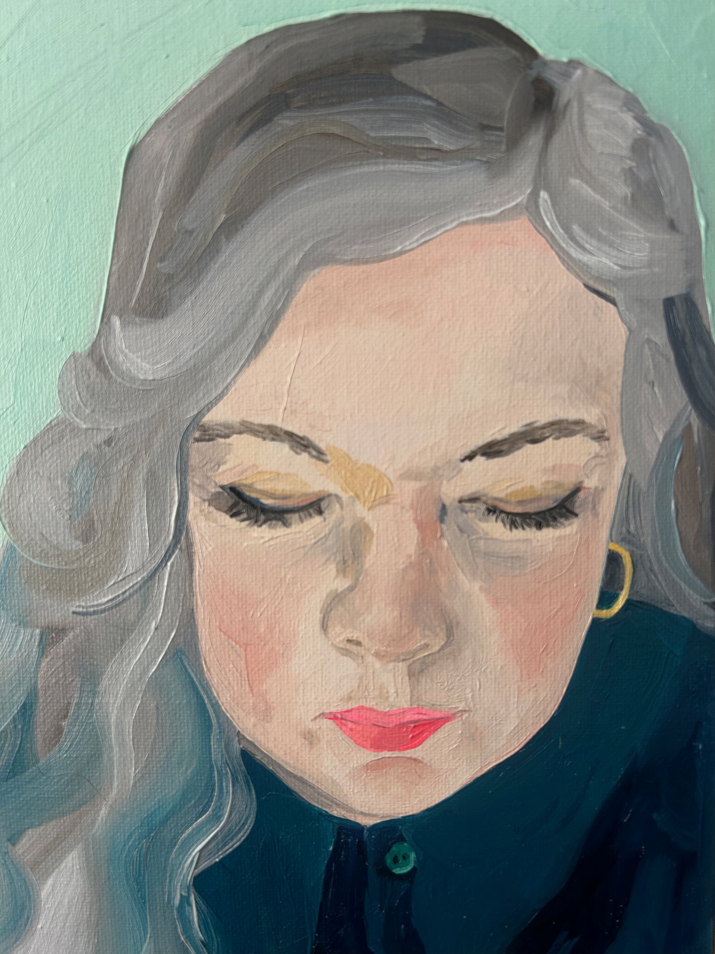 'A quiet moment' Oil painting on board