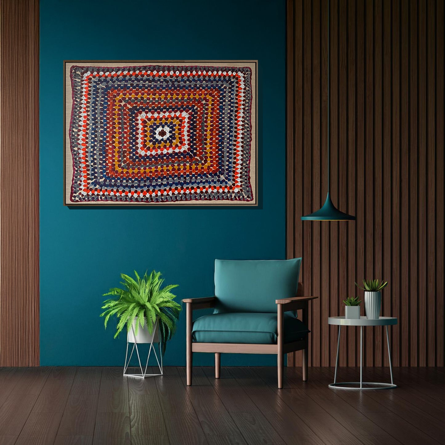 'Crochet blanket' Oil painting on linen
