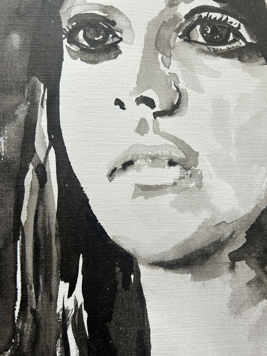 'Cynthia Plastercaster' Ink painting on paper