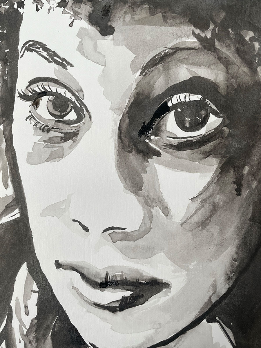 'Emmaretta Marks' Ink painting on paper