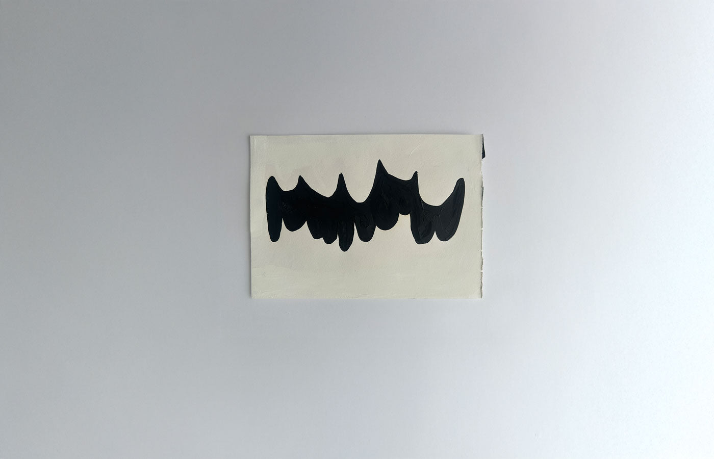'Frills' Oil and acrylic painting on paper