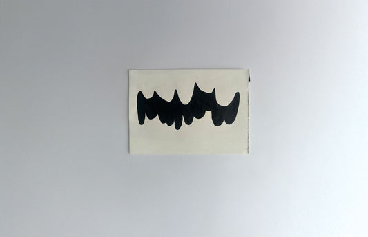'Frills' Oil and acrylic painting on paper