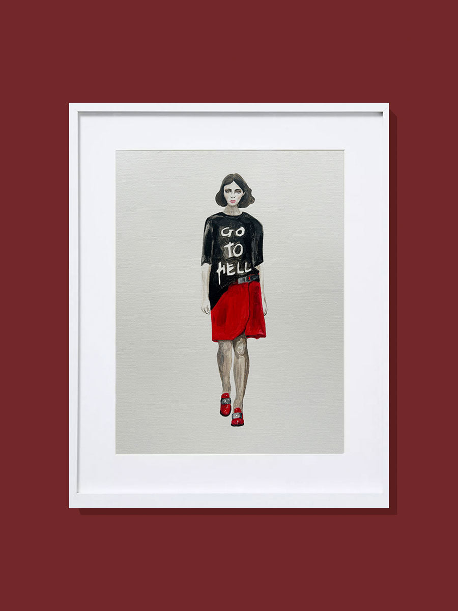 'Christopher Kane AW22' Oil painting on paper