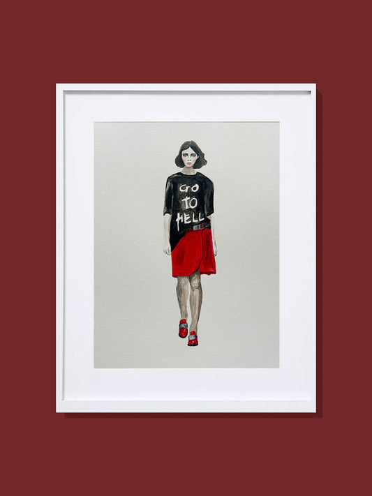 'Christopher Kane AW22' Oil painting on paper