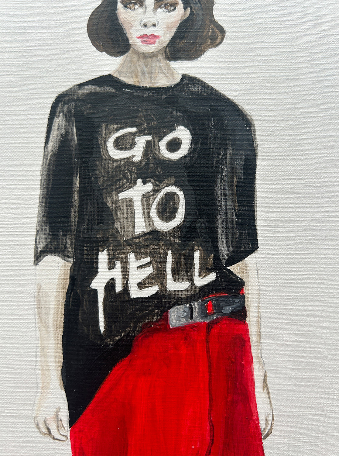 'Christopher Kane AW22' Oil painting on paper