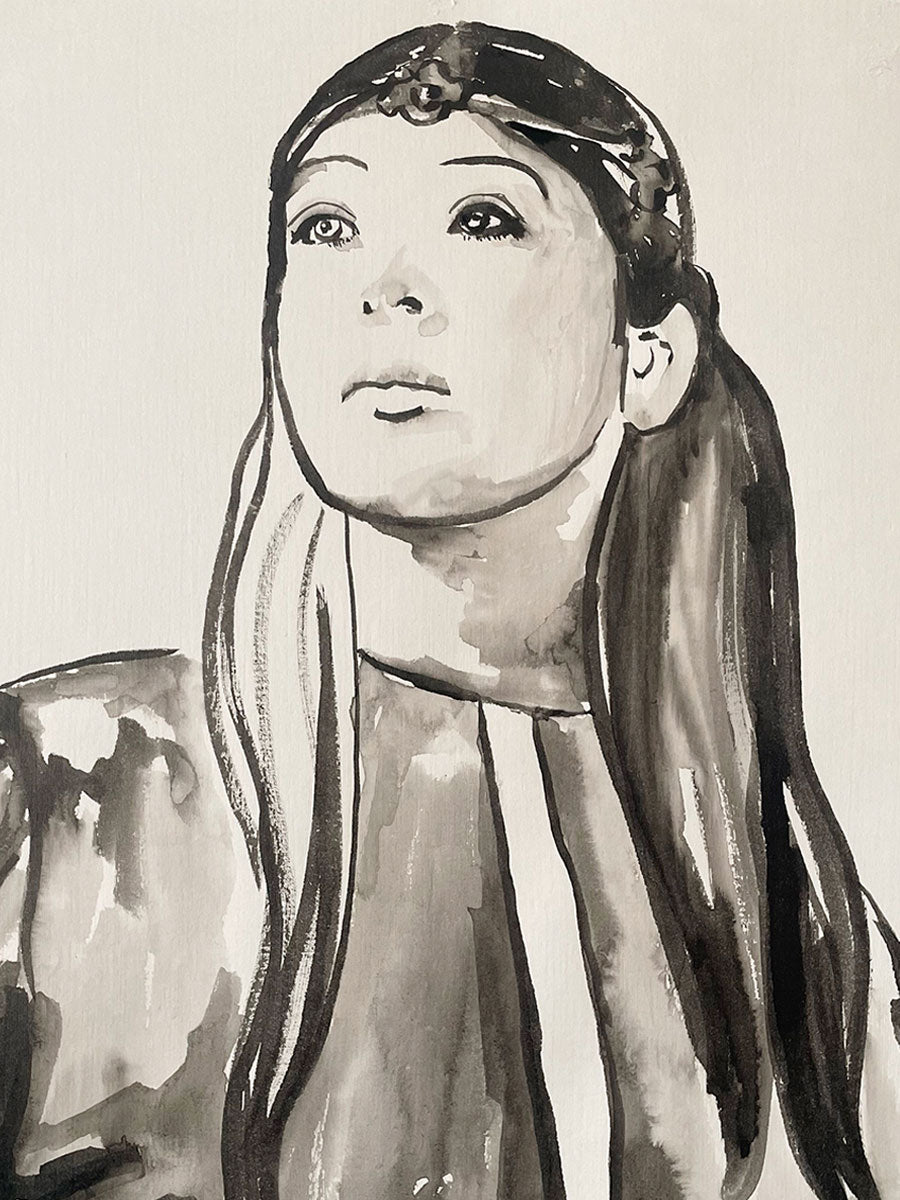 'Judy Wong' Ink painting on paper