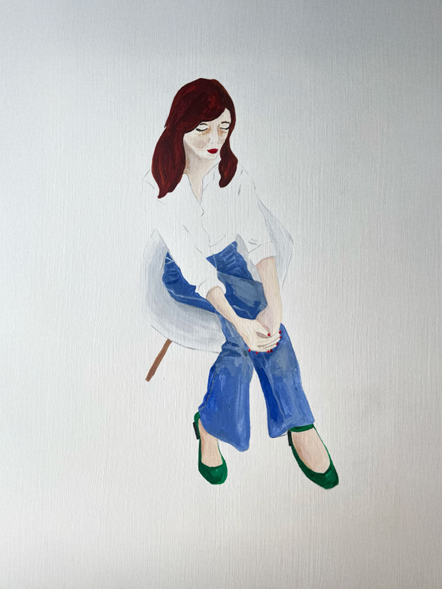 'Katherine's shoes' Acrylic painting on paper