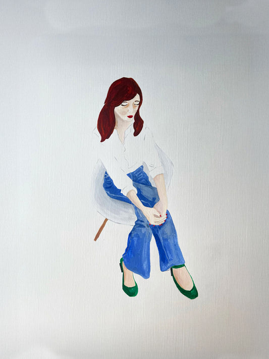 'Katherine's shoes' Acrylic painting on paper