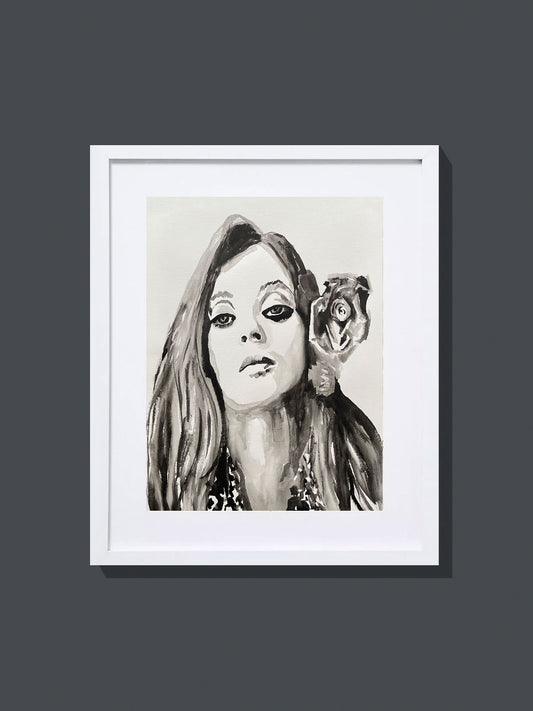 'Lacy' Ink painting on paper