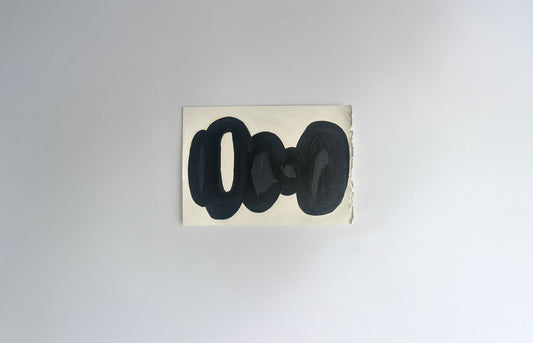 'Rolling Tyres' Oil and acrylic painting on paper