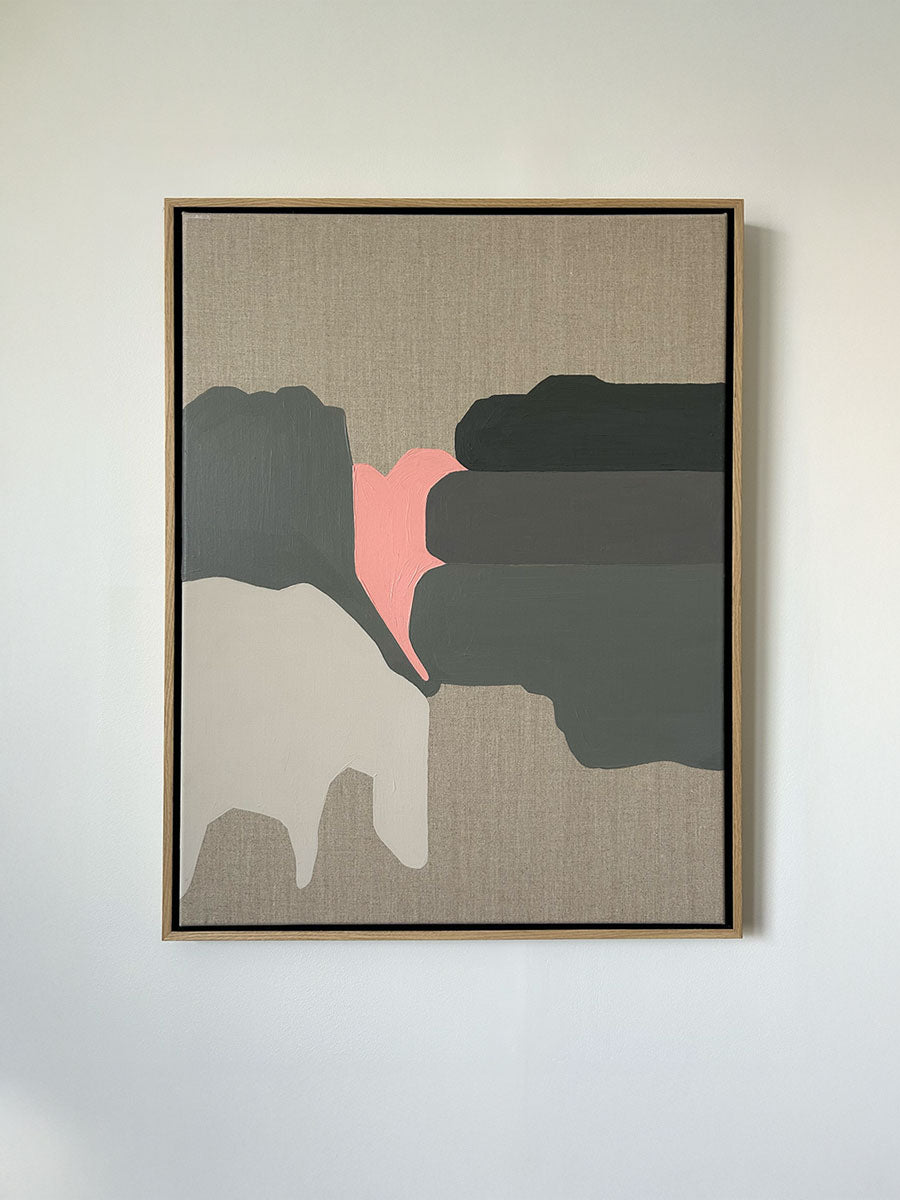 'Salmon Clouds' triptych Oil paintings on linen