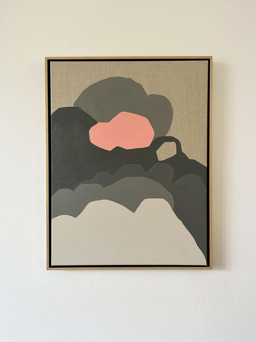 'Salmon Clouds' triptych Oil paintings on linen