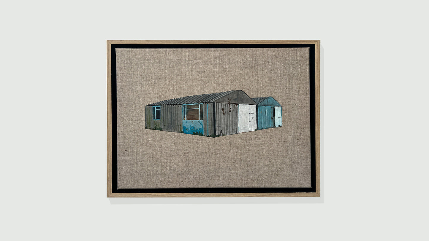 'Double Garage' Oil painting on Linen