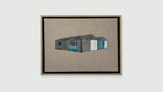 'Double Garage' Oil painting on Linen