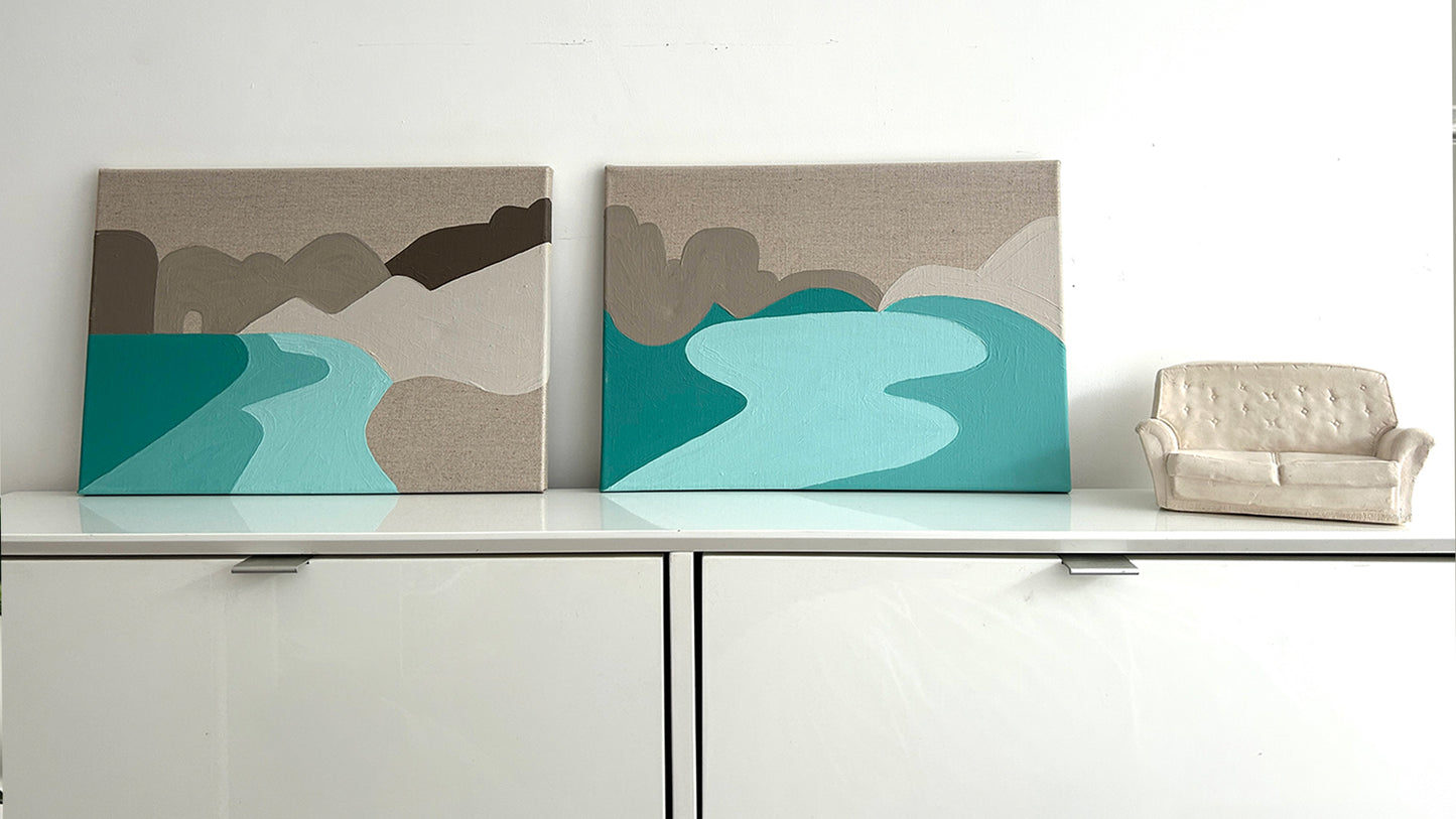 'Mediterranean Mirage' Oil painting on linen