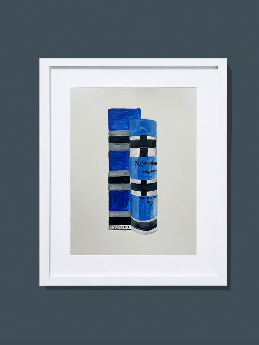 'Yves Saint Laurent Rive Gauche' Watercolour painting on paper