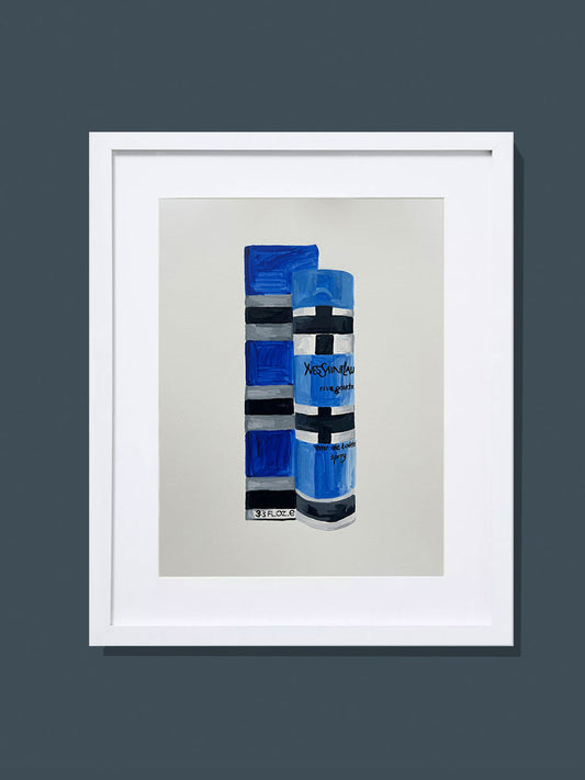 'Yves Saint Laurent Rive Gauche' Watercolour painting on paper